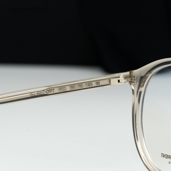 Saint Laurent Women Eyeglasses Trans Beige Demo Pilot SL667OPT 003 BRAND NEW - Picture 7 of 10